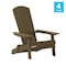 Flash Furniture Mahogany All-Weather Folding Adirondack Chairs, 4PK 4-JJ-C14505-MHG-GG - alternate 6